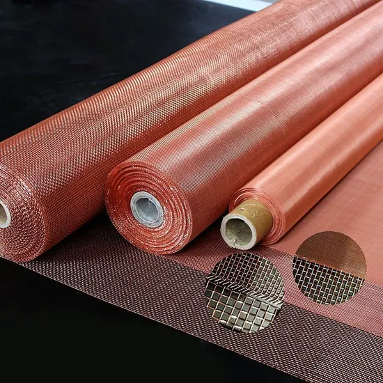 80 200 250 Mesh Red Copper Wire Mesh for Emf Shielding Faraday Cage / Factory Direct Screen 500 Micron Wire Fabric Copper Mesh 