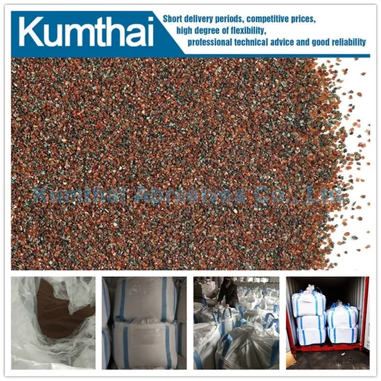 Quality Natural Garnet Abrasive 60# 80# for Waterjet Cutting Sand Blasting 